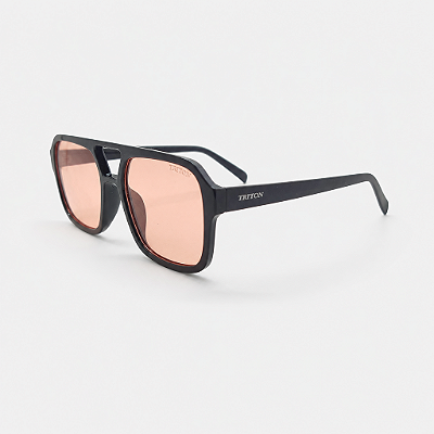 ÓCULOS DE SOL TRITON EYEWEAR AVIADOR ACETATO PRETO