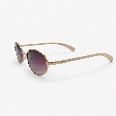 ÓCULOS DE SOL TRITON EYEWEAR OVAL METAL DOURADO