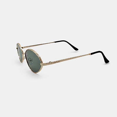 ÓCULOS DE SOL TRITON EYEWEAR OVAL METAL DOURADO