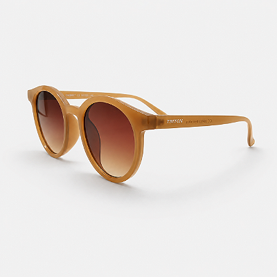 ÓCULOS DE SOL TRITON EYEWEAR REDONDO ACETATO NUDE