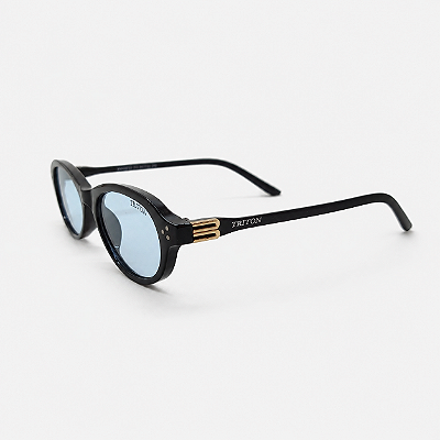 ÓCULOS DE SOL TRITON EYEWEAR OVAL ACETATO PRETO