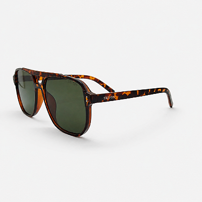 ÓCULOS DE SOL TRITON EYEWEAR AVIADOR ACETATO MARROM TARTARUGA