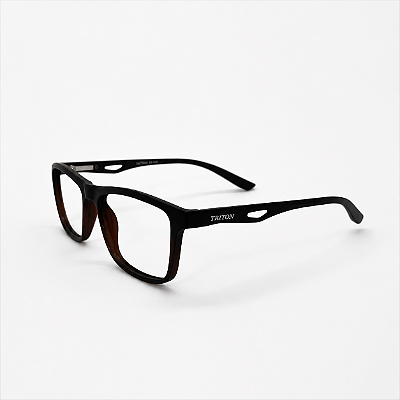 ARMAÇÃO DE GRAU CLIP-ON TRITON EYEWEAR RETANGULAR ACETATO MARROM