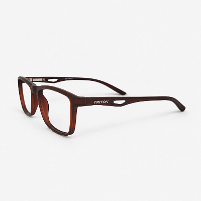 ARMAÇÃO DE GRAU CLIP-ON TRITON EYEWEAR RETANGULAR ACETATO MARROM