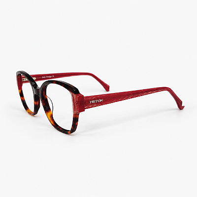 ARMAÇÃO DE GRAU TRITON EYEWEAR GATINHO ACETATO VERMELHO