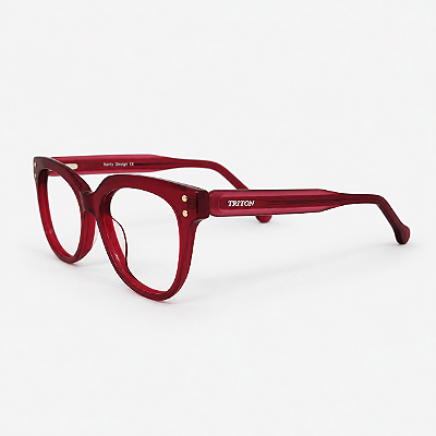 ARMAÇÃO DE GRAU TRITON EYEWEAR GATINHO ACETATO VERMELHO