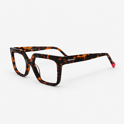 ARMAÇÃO DE GRAU TRITON EYEWEAR QUADRADO ACETATO MARROM TARTARUGA