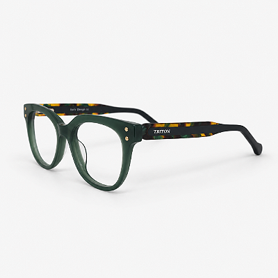 ARMAÇÃO DE GRAU TRITON EYEWEAR GATINHO ACETATO VERDE