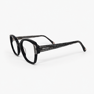 ARMAÇÃO DE GRAU TRITON EYEWEAR GATINHO ACETATO PRETO