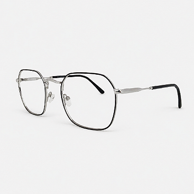 ARMAÇÃO DE GRAU TRITON EYEWEAR QUADRADO METAL PRATA