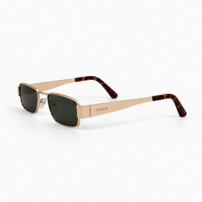 ÓCULOS DE SOL TRITON EYEWEAR RETANGULAR METAL DOURADO