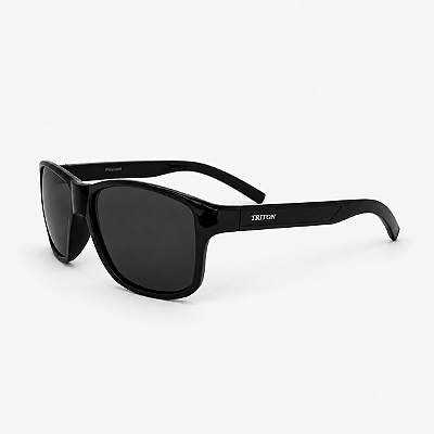 ÓCULOS DE SOL TRITON EYEWEAR POLARIZADO QUADRADO ACETATO PRETO