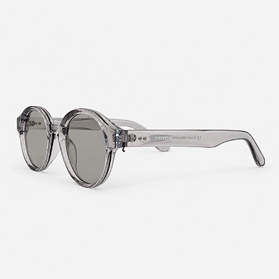 ÓCULOS DE SOL TRITON EYEWEAR REDONDO ACETATO CINZA