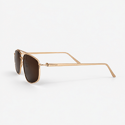 ÓCULOS DE SOL TRITON EYEWEAR RETANGULAR METAL DOURADO
