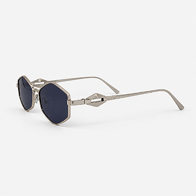 ÓCULOS DE SOL TRITON EYEWEAR HEXAGONAL METAL PRATA