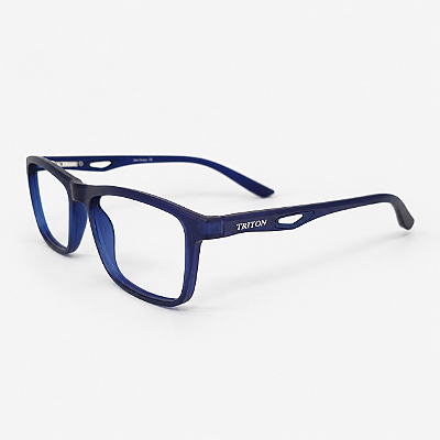 ARMAÇÃO DE GRAU CLIP-ON TRITON EYEWEAR RETANGULAR ACETATO AZUL