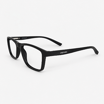 ARMAÇÃO DE GRAU CLIP-ON TRITON EYEWEAR RETANGULAR ACETATO PRETO