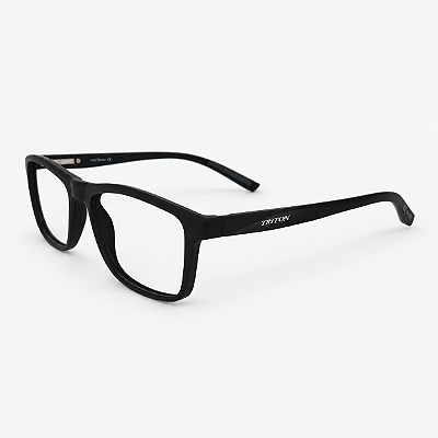 ARMAÇÃO DE GRAU CLIP-ON TRITON EYEWEAR RETANGULAR ACETATO PRETO