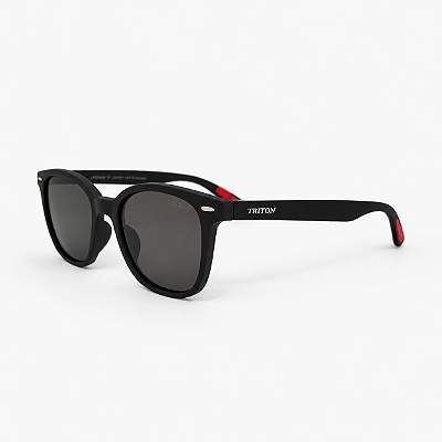 ÓCULOS DE SOL TRITON EYEWEAR POLARIZADO QUADRADO PRETO FOSCO