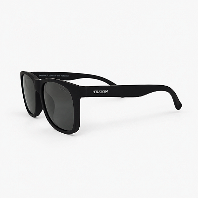 ÓCULOS DE SOL TRITON EYEWEAR POLARIZADO QUADRADO PRETO FOSCO