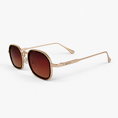 ÓCULOS DE SOL TRITON EYEWEAR QUADRADO METAL DOURADO