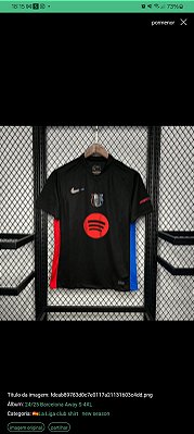 camisa preta do barcelona