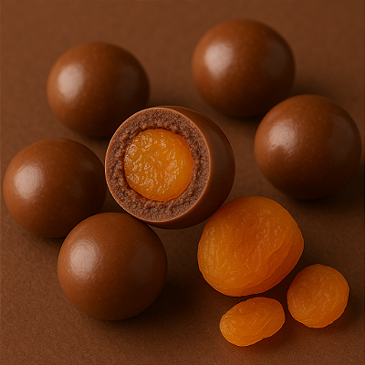 Drageado com Damasco ao Leite