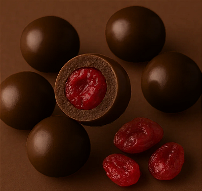 Drageado de Cranberry Meio Amargo