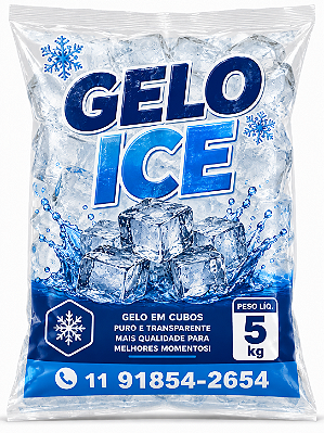 Saco de Gelo 5kg Cubo Tubular