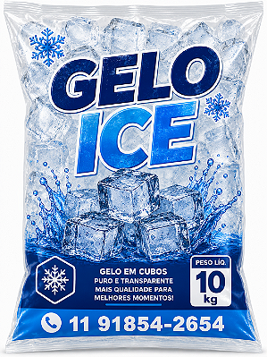 Saco de Gelo 10kg Cubo Tubular