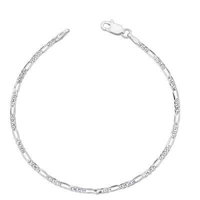 Pulseira Masculina de Prata 925 Elo 3x1 – 2mm Estilo Discreto e Minimalista| Alianças Só Love