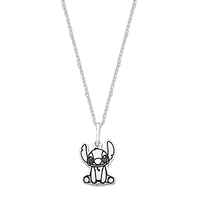 Colar de Prata 925 lilo stitch  | Alianças Só Love