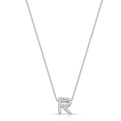 Gargantilha de Prata 925 Letra Cravejada – Personalize com a Inicial do Amor | Alianças Só Love