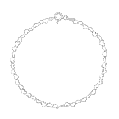 Pulseira Coração de Prata 925 – Amor em Cada Elo | Alianças Só Love