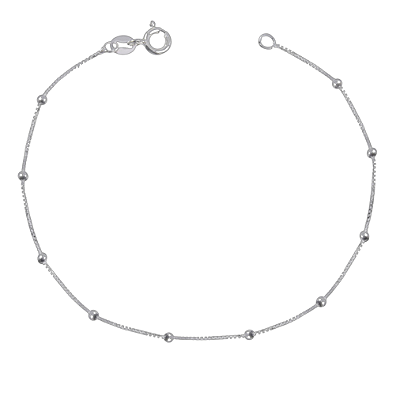 Pulseira de Prata 925 Bolinhas  – Minimalismo e Charme Delicado | Alianças Só Love