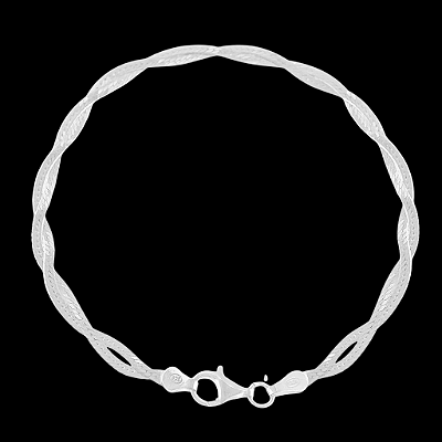 Pulseira de Prata 925 Feminina Trançada Italiana 2 Fios – Sofisticação e Estilo Clássico | Alianças Só Love