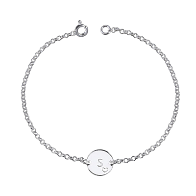 Pulseira de Prata 925 Inicial Mini Personalizada – Seu Nome, Seu Estilo | Alianças Só Love