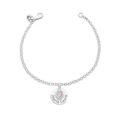 Pulseira feminina Prata Personalizada com nome - PRATA 925