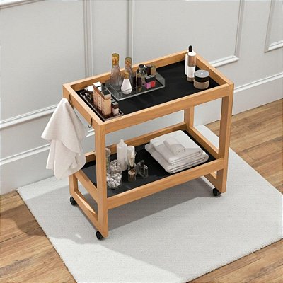 Carrinho Multiuso Organizador Manicure Preto