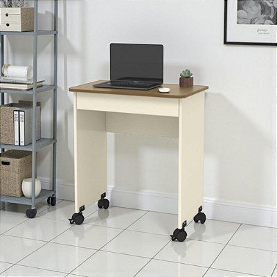 Mesa Escrivaninha Para Computador Off White Freijó