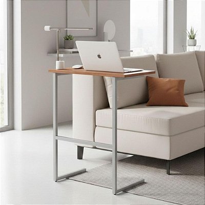 Mesa De Apoio Para Notebook Industrial Nature Cinza