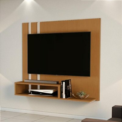 Painel De Tv Sala Moderno Nicho Supenso Nature Off White
