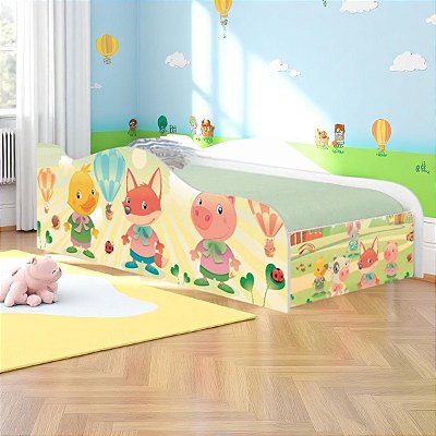 Cama Mobili Solteiro Fazendinha Animais