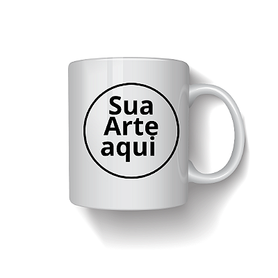 CANECA DE CERÂMICA SIMPLES BRANCA 325ML – PERSONALIZADO