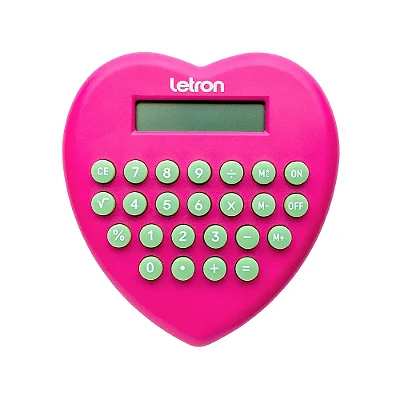 CALCULADORA 8 DÍGITOS CORAÇÃO - LETRON