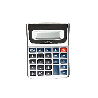 CALCULADORA DE MESA 12 DÍGITOS PRATA DUO OFFICE - LETRON