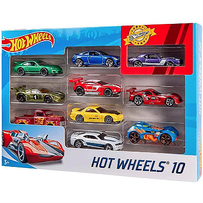 HOT WHEELS DIE-CAST PACK C/ 10 CARRINHO(S) - MATTEL