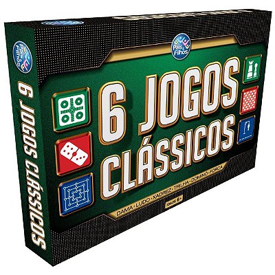JOGO DE TABULEIRO 6 JOGOS CLASSICOS - PAIS E FILHOS