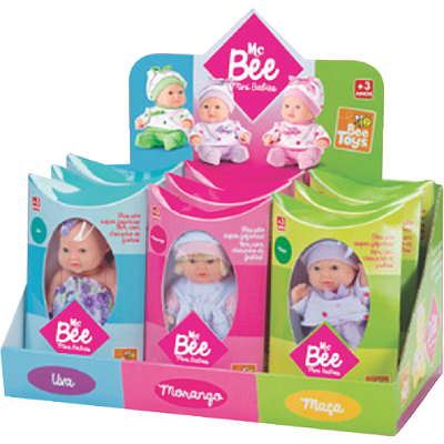 BONECA COL. MINIBABIES FRUTAS 15,5CM - BEE TOYS