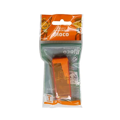 APONTADOR BLOCO COM DEPOSITO RETANGULAR 6CM NA SOLAPA - LEO&LEO